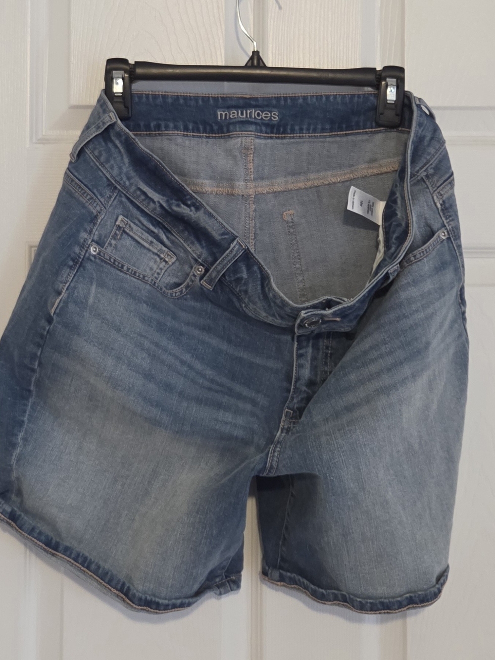 Maurices Faded Blue Boyfriend Denim Shorts